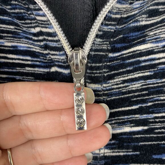 Catherines Womens Velour Jacket sz 1X Black Full Zip Athletic Casual Gym - Picture 3 of 6